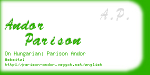 andor parison business card